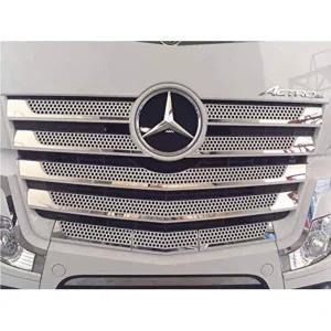 벤츠 트럭 악트로스 MP4 스테인리스 크롬 프론트 그릴 트림 세트 11피스와이드 캐빈