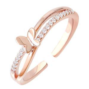 14KGP 심플나비 두줄 프이즈 패션 링 반지