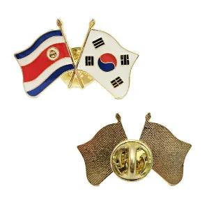 /로고마크 한국-코스타리카 국기 교차 뱃지
