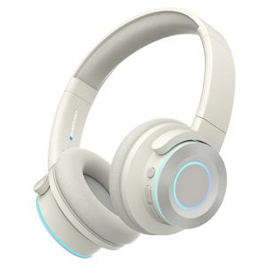 블라우풍트 어린이 헤드폰 아동 청력보호 RGB LED 블루투스 5.3 키즈헤드셋 BLP-BH551 아이보리
