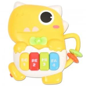 (노랑) 오즈토이 아동용 아기 공룡 멜로디 피아노 장난감/어린이/완구/소리나는/운전/놀이/청소기/음악/DJ