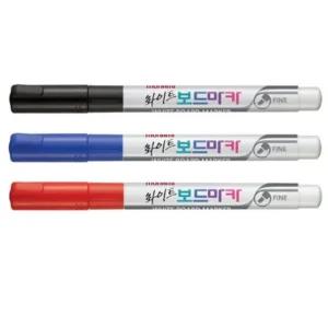 화이트 보드마카 FINE 12자루/컬러/보드/마카/수성/칠판/검정/게시판/단색/레드/문구용/보드