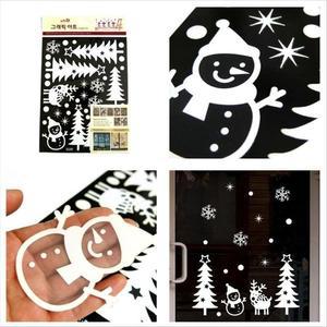 크리스마스 러블장식 창문 스티커 벽 트리 눈사람 사슴