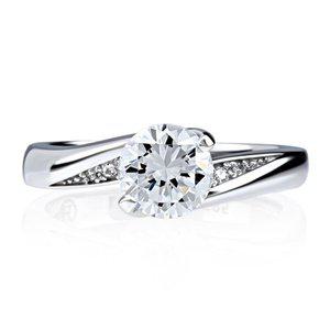 [하나다이아몬드]1캐럿 랩다이아몬드 14k 18k 프로포즈 곡선 반지 드웰 HNLDR1C17