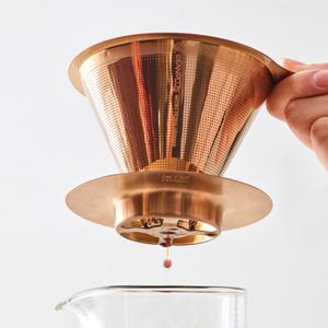 빈플러스 티타늄 이중망 필터리스 드리퍼 골드 TD03