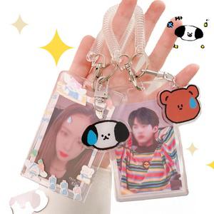 포토카드 아크릴키링 굿즈 포카홀더 슬라이스 증명사진 투명 6종