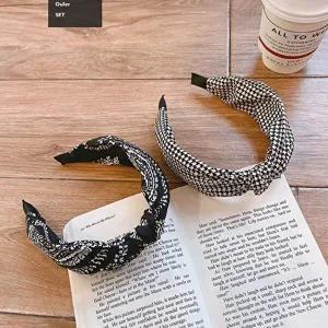 여자 여학생 패션 캐주얼 포인트 무늬 넓은 머리띠-WDB68D7