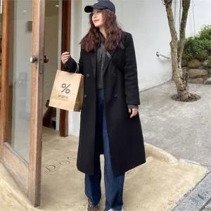 [오노마] ONM 누빔 모직 일자핏 더블 캐주얼 롱 코트  9367431)