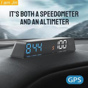 자동차 헤드 업 디스플레이 HUD 속도계 GPS 나침반 고도 알람 트립 게이지 USB 플러그 앤 전자 액세서리
