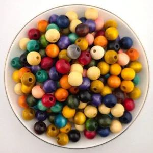 비즈팡 [DW-01-12]우드비즈 라운드 우드볼 나무구슬 12mm 멀티 ,25개