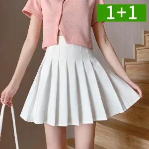[1개+1개] 플리츠 테니스 미니스커트 A라인 스커트 여성 주름치마