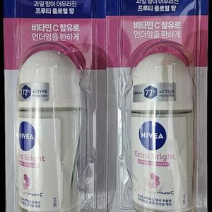 니베아 데오드란트 롤온 엑스트라 브라이트 50ml / 2개 x2SET (AD)