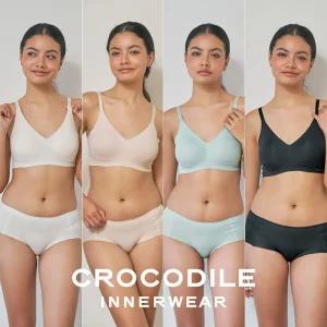 [크로커다일] 감탄브라 소프트핏 쉘론 후크형 브라+팬티 8종세트 CDW5M13141516_