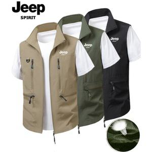 JEEP 지프 남성 조끼 여름 얇은 루즈 캐주얼 야외 조끼