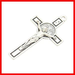 십자가 예수 펜던트를위한 금속 기독교 가톨릭 매력 DIY 묵주 목걸이 자동차 키 체인 장식을위한 종교 장식