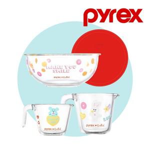 파이렉스 노티드 계량컵 2P 믹싱볼 1P+뚜껑 세트