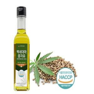 백세식품 저온압착착유 햄프씨드오일 햄프씨드유 대마종자유 250ml 