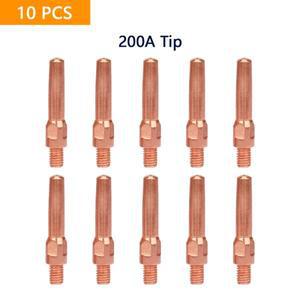 전도성 깍지 용접 건 용접 토치 전도성 6M 45mm 팁 MIG MAG CO2 용접 액세서리 200A 350A 500A 5 개 10 개