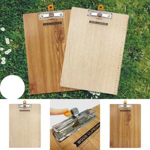 카파맥스 우드 클립보드 A4 결재판 메뉴판 서류 받침대 펜홀더 눈금자 파일철 (2개)