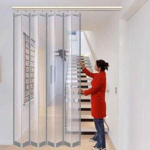 투명자바라 방풍 칸막이 매장 두께1.5mm 상업용 위플 접이식 한방향 접이식문 투명커튼