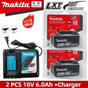 오래 지속되는 정품 마끼다호환 6.0Ah 18V 배터리 BL1860B 극한 용량 - 전동 공구용 잔디 깎는 기계 및 절