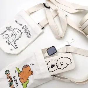 [오피스스쿨] 토단(TD) 컬러링 텀블러 가방(환경교육/동물사랑) 1인세트 (7종 택1) DIY 패션잡화 캔버스소재 단체만들기수업 도안꾸미기