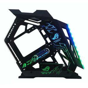 컴퓨터 본체 케이스 프레임 강화유리 게이밍 핑크 화려한 커버