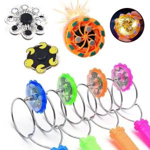 스파크 스피너 팽이 장난감 스피드 불꽃 배틀 장난감 자석 LED 불빛 어린이 추억의 선물