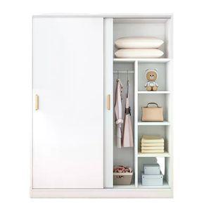 미닫이 옷장 장롱 슬라이드 따뜻한 칸막이 수납장 100cm 50cm 깊이 화이트 손잡이 선