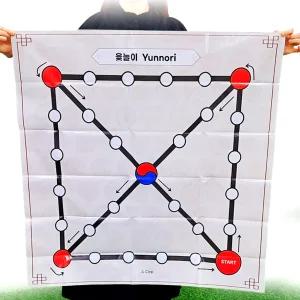 PVC방수재질 고급윷놀이세트 대형윷놀이말판 컬러원목말 4세트