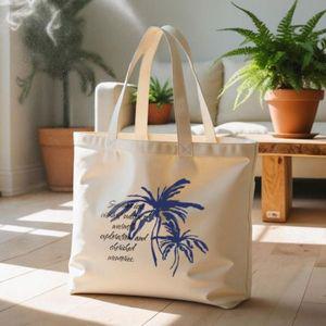 에스티아 B021 야자수 캔버스백 에코백