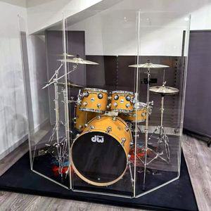 드럼 방음벽 투명 파티션 아크릴 차단 흡음 부스 소음