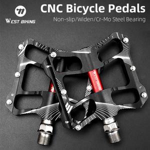 WEST BIKING-초경량 자전거용 페달, 3 베어링, 합금, 미끄럼 방지 사이클링 BMX, MTB 로드 바이크 9/16 인