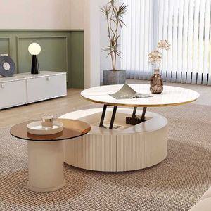 원형 리프트업 테이블 좌식 식탁 소파 단품 리프팅 낮은