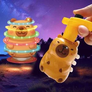 카피바라 자이로 LED 팽이 총팽이 불빛 사운드 배틀 게임 선물