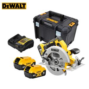 디월트 DCS570P2 20V 충전 원형톱 5.0Ah 배터리 2개 케이스 세트 날포함 185mm