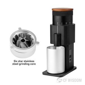 CF WISDOM 무소음 조절 그라인더 오버용 휴대용 푸어 커피 그라인더 가능 전동 충전식 경량 프레스 미니