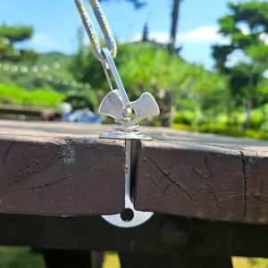 캠핑 데크팩 실버 오징어팩 데크 카라비너 데크용 텐트 고정핀 텐트팩