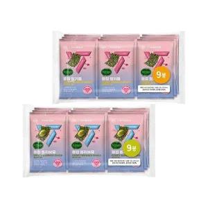 [CJ제일제당]비비고 x 세븐틴 돌김 참기름 4g 9입 x1개+올리브유 4g 9입 x1개 (총 18봉)