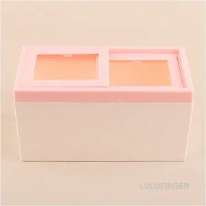 [룰루핑거] 미니어쳐 아이스크림 냉동고 분홍 11.7x6x6cm 1ZT