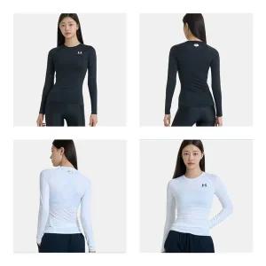 [언더아머](대전신세계)1365459 블랙 화이트 2컬러 HeatGear 히트기어 컴프레션 긴팔티셔츠 레깅스핏