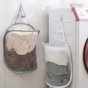 걸어쓰는 빨래통 세탁물 빨래 걸이형 바구니 메쉬바스켓 바스켓 다용도 메쉬망 망 빨래보관함