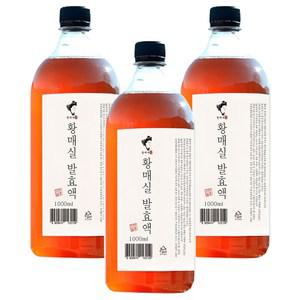 하동권여사 황매실 음료수 탕비실 발효액 1L 3개