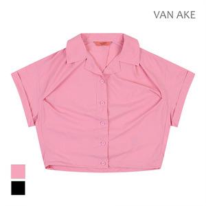 [반에이크] 루즈핏 반팔 셔츠 블라우스_VB38BLUD08Z