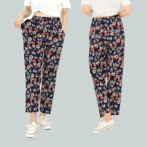 여름 여성 여자 쿨 바지 꽃무늬 시골 꽃주름 몸빼 할머니 일바 팬츠 고무줄 시원한 편한 고쟁이