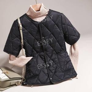 점퍼 퀼팅 겨울 재킷 패딩 경량 반팔 여성