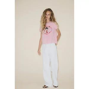 [국내배송]자라 ZARA BETTY BOOP 워싱 효과 티셔츠 - 로즈핑크891669