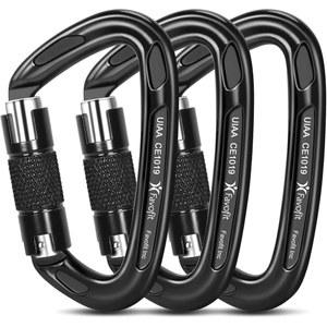 [미국배송] 헤비 듀티 락 클라이밍 카라비너 - 수목가를 위한 FAVOROFIT 25KN 42KN UIAA 인증 오토 클립 해먹 래펠링 사냥을 3.9인치 대형 암벽 등반 후크