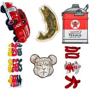 GADACOMPANY 리무버 노트북 자동차 캐리어 캠핑 빈티지스티커 6종세트 A589