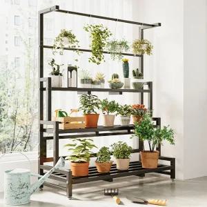 거실 화분 정리대 선반 철제 3단 계단식 진열대 4단